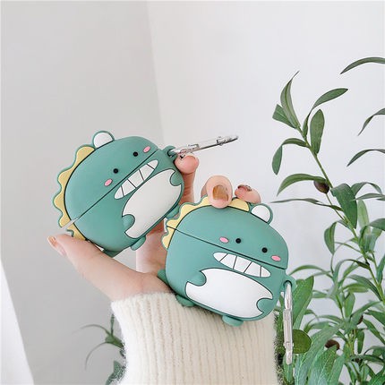 Vỏ Ốp Case Airpod Airpods bảo vệ bao đựng tai nghe không dây bluetooth hình Dino 1/2/Pro/i12/i9/i7/tws chống va đập