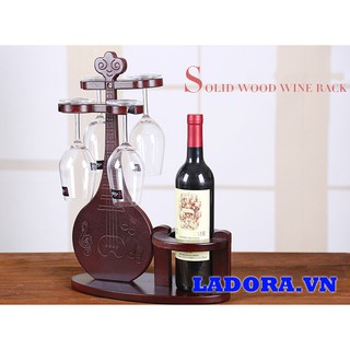 Giá Treo Ly Cây Đàn Độc Đáo (GL020) – Giá Treo Ly Rượu Vang Bằng Gỗ
