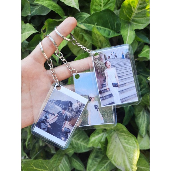 Móc khoá ảnh 5k in theo yêu cầu ép Plastic