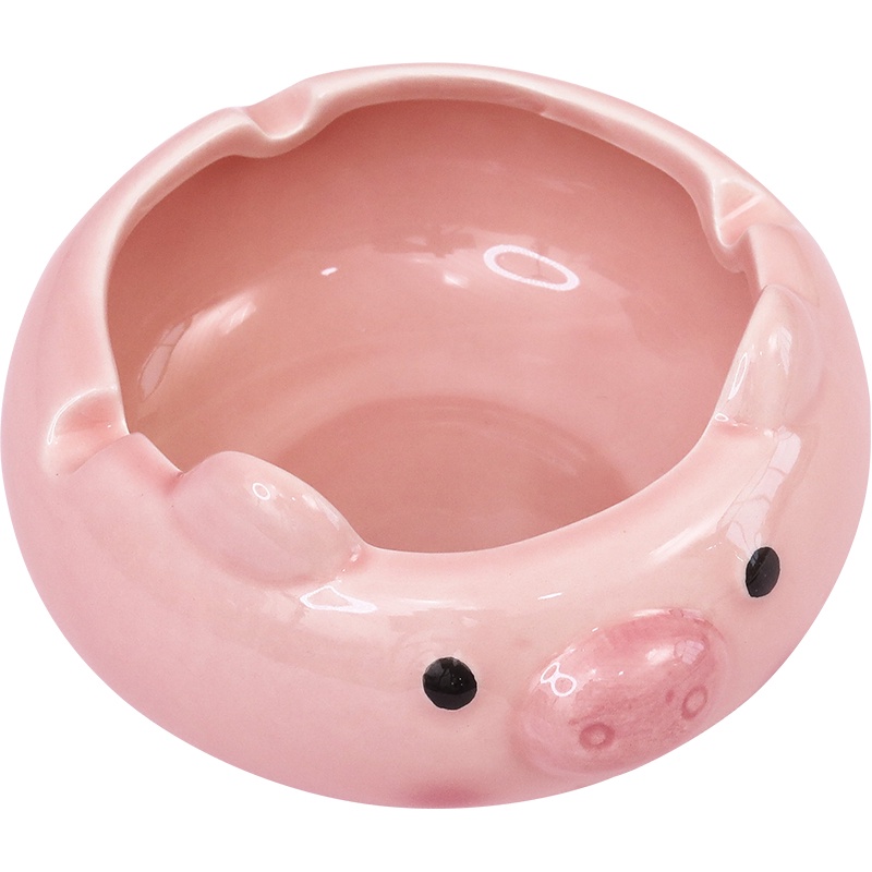 Gạt Tàn Thuốc Bằng Sứ 8.5cm/9.5cm Họa Tiết Hoạt Hình Động Vật Đáng Yêu Kiểu Hàn Quốc