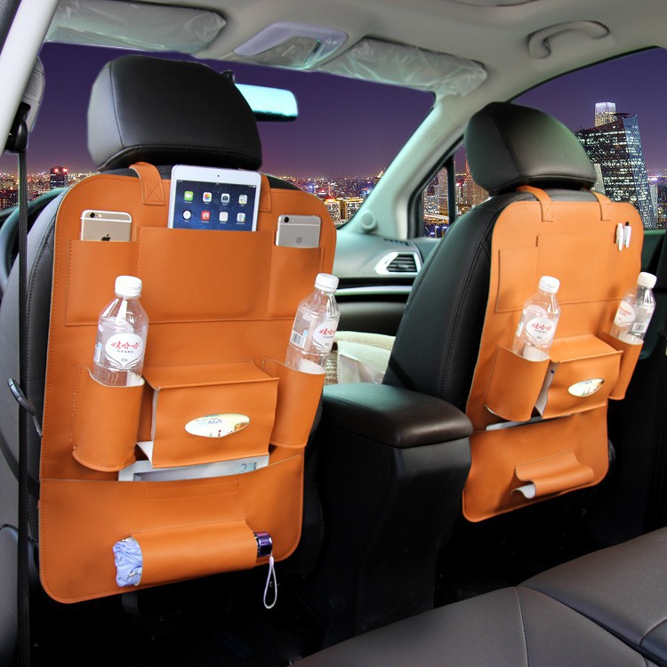 Tấm để đồ phía sau ghế ô tô xe hơi , chất liệu da PU cao cấp , đa năng tiện dụng