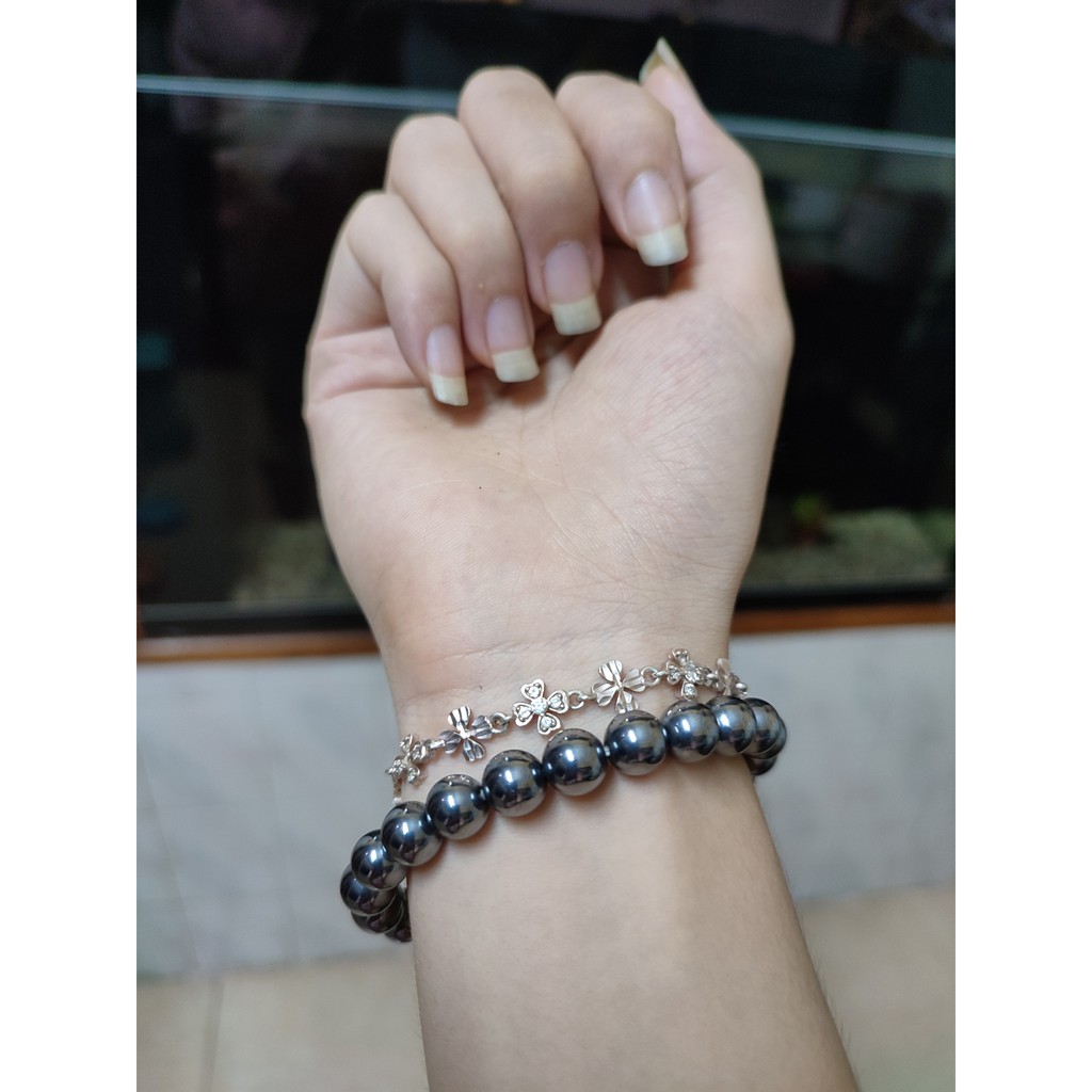 Vòng Đeo Tay Đá Nam Châm Tự Nhiên Điều Hòa Huyết Áp Chống Đột Quỵ Tốt Cho Người Bị Huyết Áp