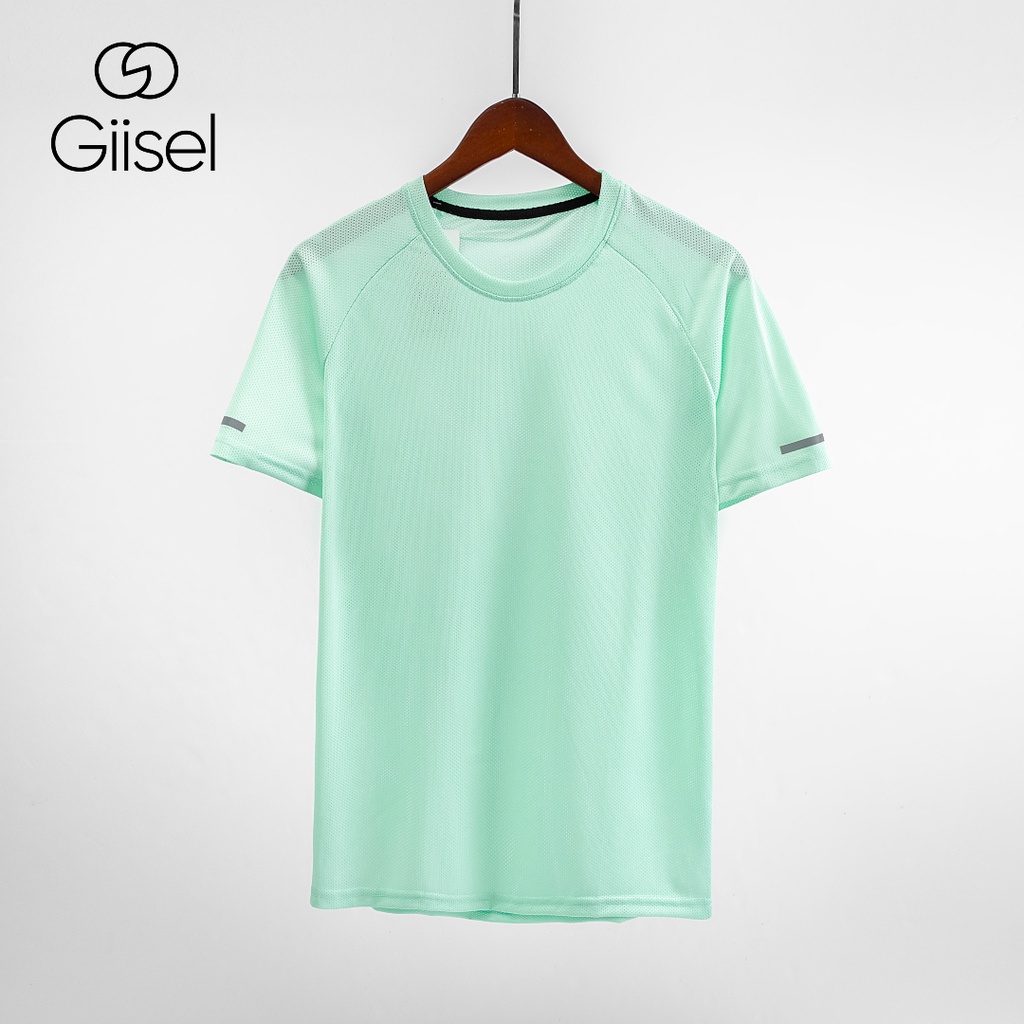 Áo thun thể thao phông nam nữ unisex chất liệu poly drop thoáng khí co giãn thích hợp cho hoạt động thể thao Giisel