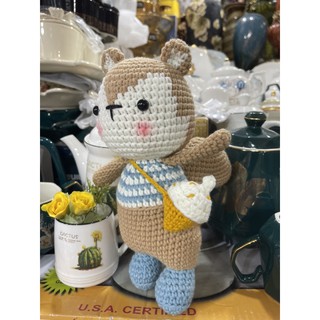 Sóc đeo túi hạt dẻ 22cm