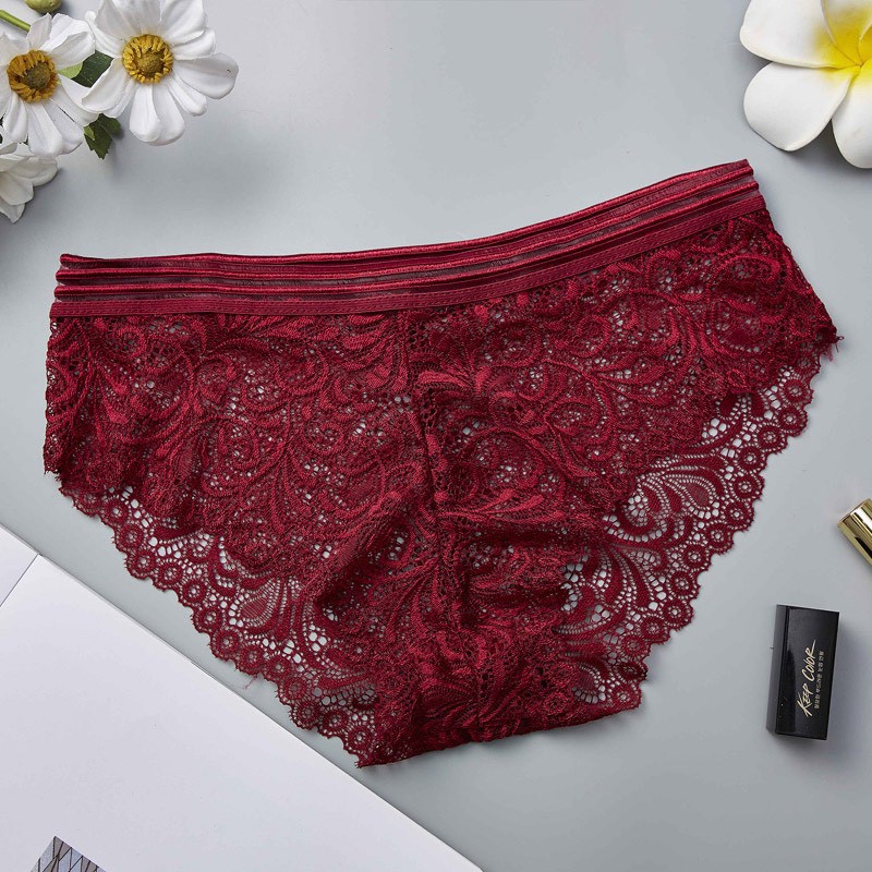 [Được Chọn màu Quần Lót Cao Cấp Ren Mềm Sọc Lưng 8837
