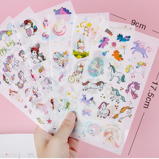 Set Sticker dán Unicorn PVC (6 tờ)