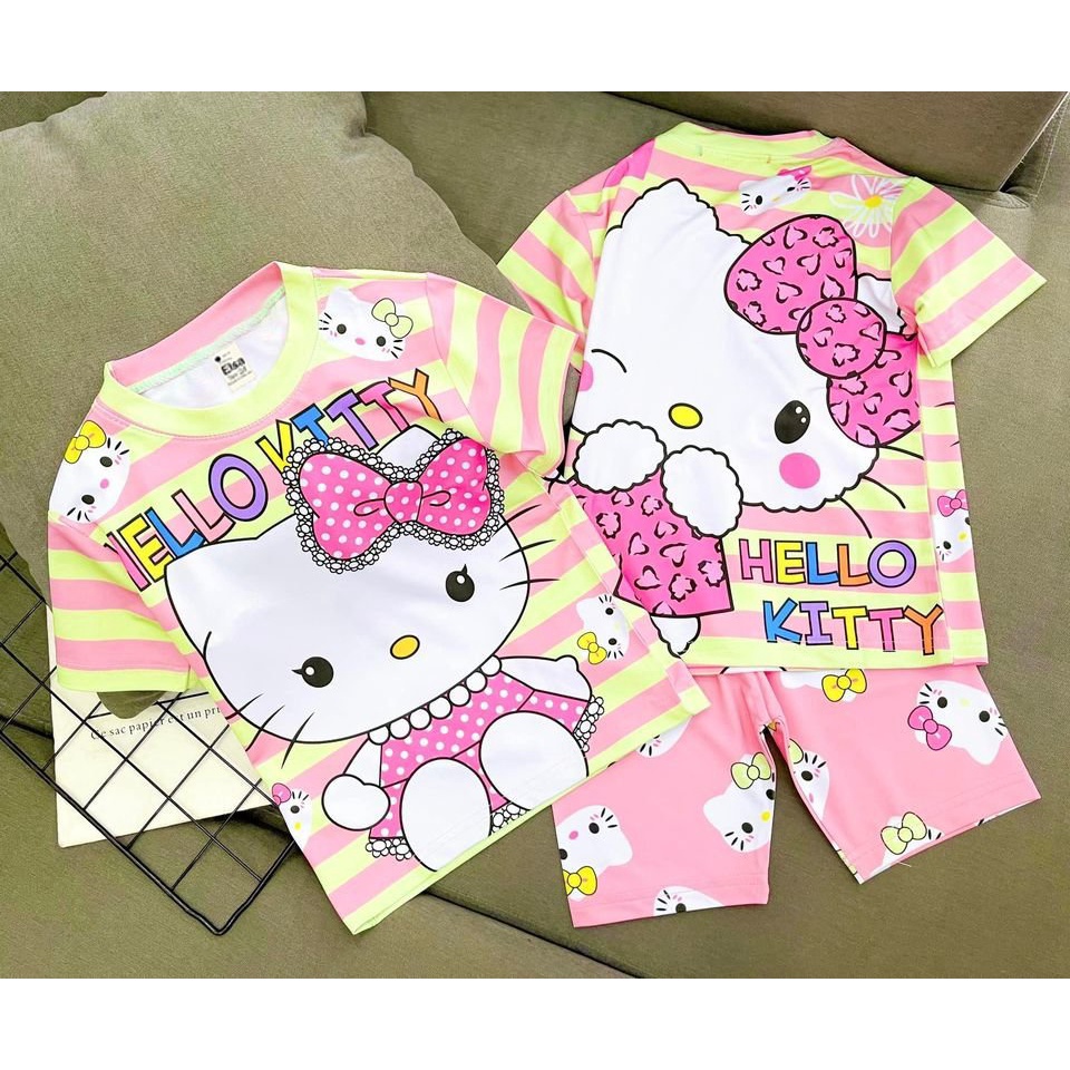 Bộ Đồ Lửng bé gái in hình 3D (8-40Kg )chất liệu mềm mịn thoáng mát được các bé gái yêu thích Bán Chạy Nhất