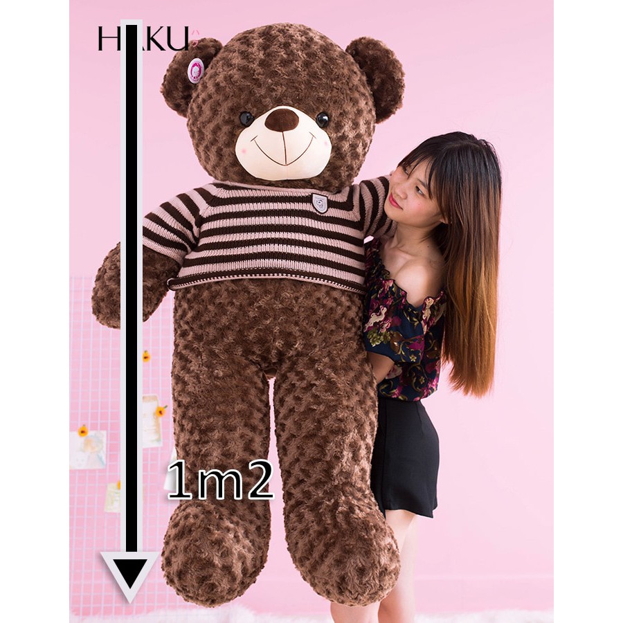 Gấu Teddy size 1m2 ( cao 1m) to cân đối, không kéo dài chân