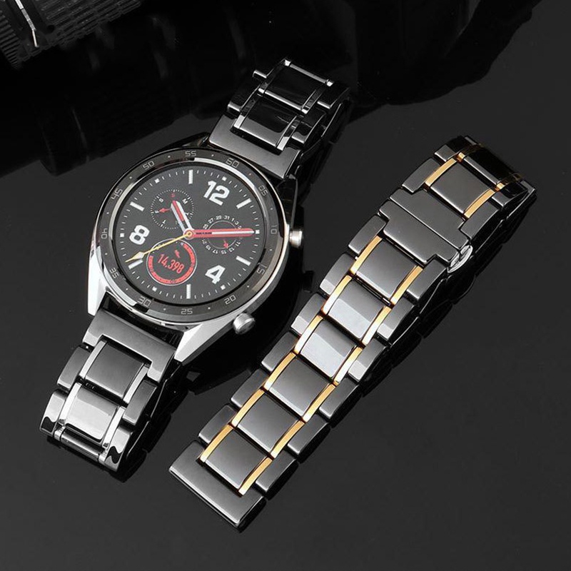 Dây đeo gốm sứ 20mm 22mm cho đồng hồ thông minh Samsung Galaxy 3 Active 46mm 42 Amazfit Pace/Stratos 2 /Bip