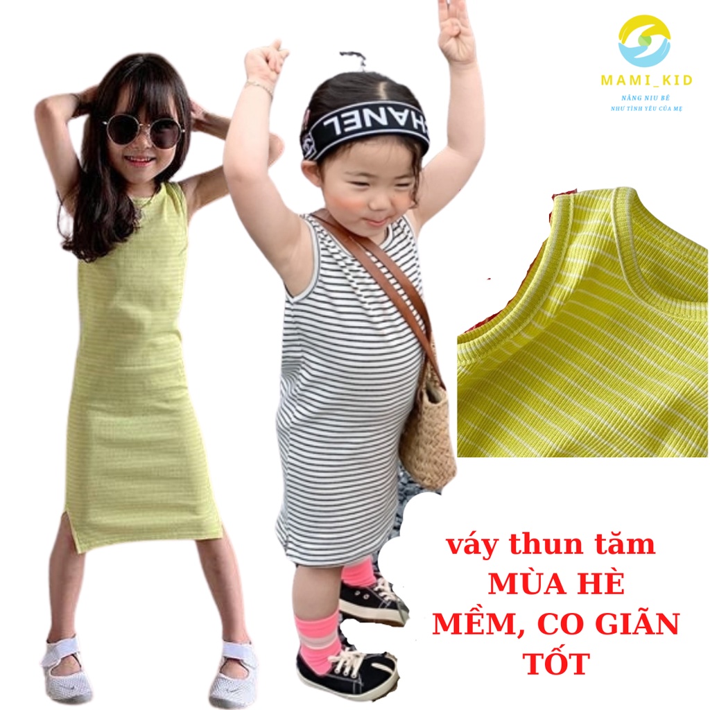 Váy Cho Bé Gái, Váy Body thun tăm  LÊN DÁNG siêu đẹp, chất mềm co giãn tốt
