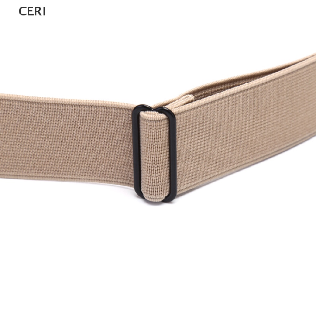 CE Invisible Belt Buckle Plastic Elastic Belt Women Men Adjustable Belt Fashion RI