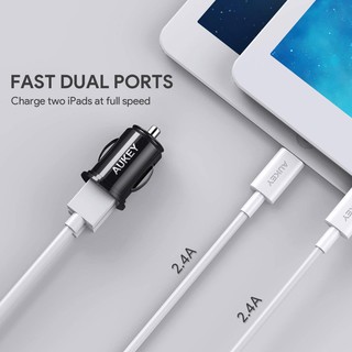 Củ Sạc Xe Hơi Mini Aukey CC-S1 Dual USB 4.8A