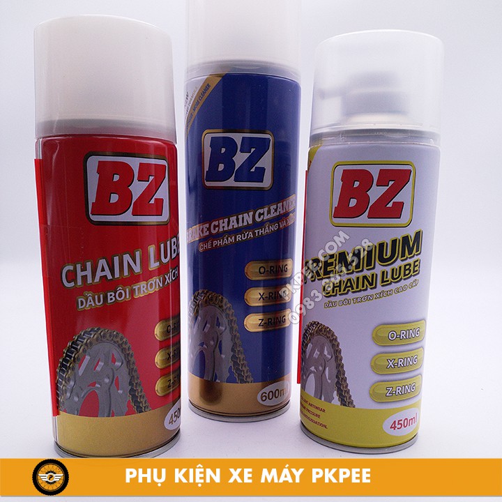 Combo Chai Xịt BZ Bảo Dưỡng, Vệ Sinh Nhông Sên Dĩa