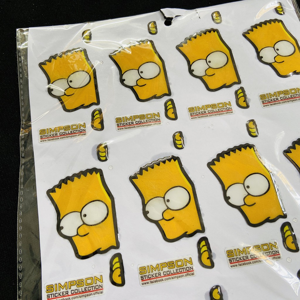 [GIÁ GỐC] QUÁ ĐỘC] TEM LOGO ĐỔ KEO NỔI DÁN XE SIMPSON HÀI HƯỚC CAO CẤP (MÀU VÀNG)