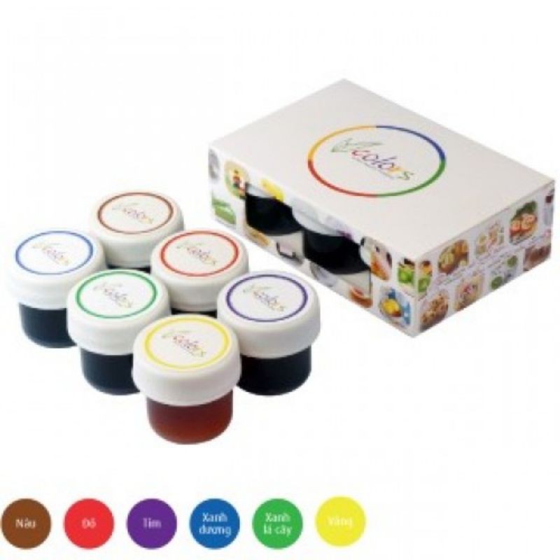 Set màu thực phẩm Vcolors