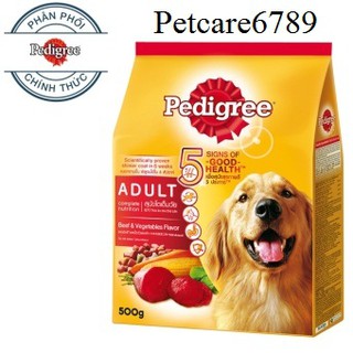 Hạt khô PEDIGREE CHÓ LỚN VỊ BÒ 500g
