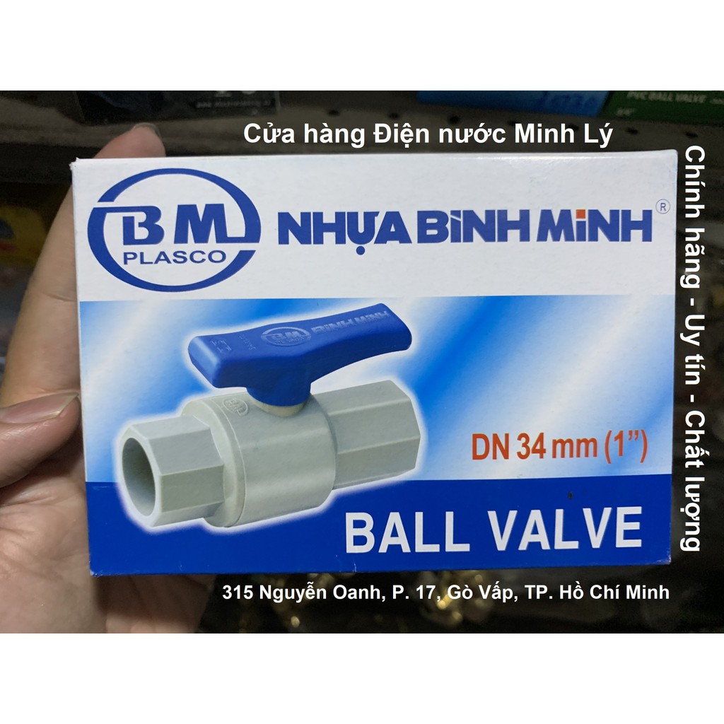 [Chính Hãng] Van Cầu – Van Khóa Nước  Bình Minh Nhựa ABS Cao Cấp (21 mm – 27 mm – 34 mm)