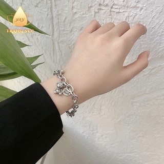🔥🔥Vòng tay Nữ Con gấu nhỏ Màu bạc Mỏng Đáng yêu Tính cách Làm bằng tay Không phai màu VT-087