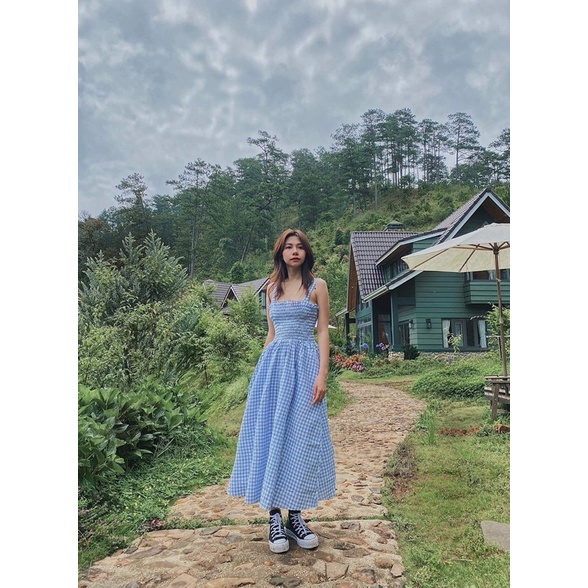 LEMONCHICVN - Đầm maxi caro - D217