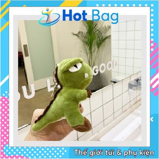 Móc khóa Khủng Long, móc treo balo, móc cài thú bông dễ thương