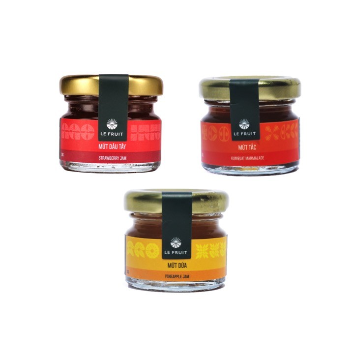 Combo 3 lọ mứt trái cây tự nhiên Lefruit 3x30g