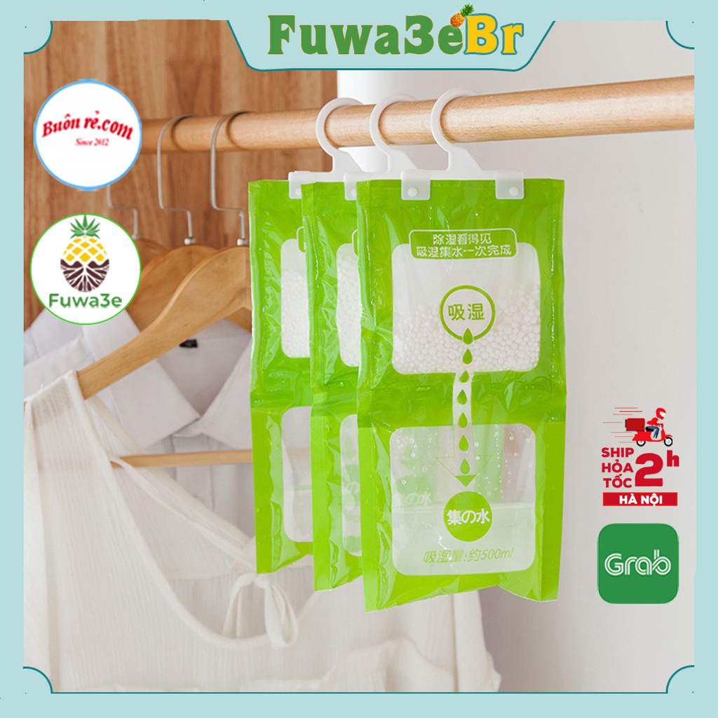 Túi Hút Chống Ẩm Treo Tủ Quần Áo, Phòng Kín Có Móc Treo Tiện Dụng - Túi chống ẩm tủ quần áo có túi chứa nước br00539