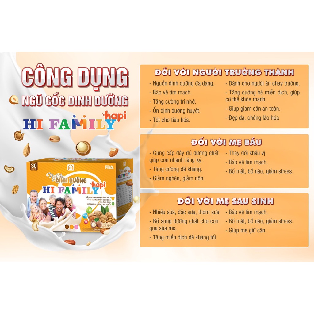 COMBO Sau Sinh - Gồm 1 Lợi Sữa Chè Vằng BABYPLUS và 1 Hộp Ngũ Cốc Dinh Dưỡng Hi family ,Giúp Mẹ Nhiều Sữa ,Bé Tăng Cân