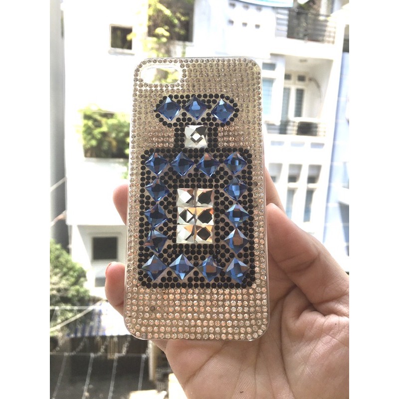 Ốp đính đá hình Chai Nước hoa cho IP 5/5S