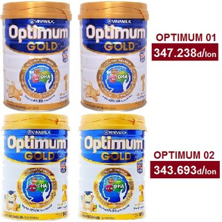 COMBO04 - 02 OPTIMUM 1 và 02 OPTIMUM 2 - Sữa bột Vinamilk - Bán sỉ