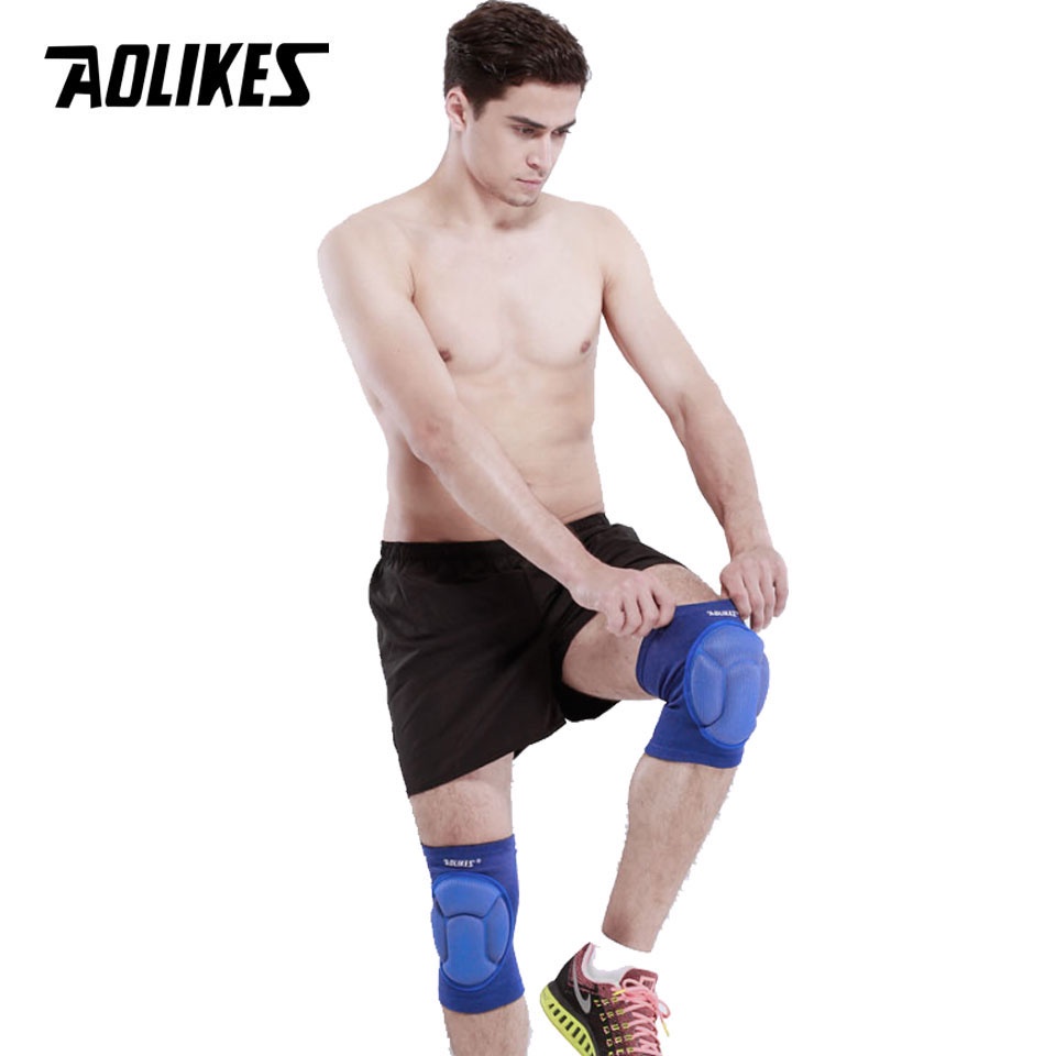 Cặp đệm đầu gối AOLIKES hỗ trợ chống va chạm chống thấm mồ hôi thoáng khí chạy bộ tập thể thao yoga cho cả nam và nữ