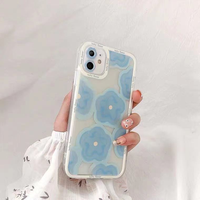 Ốp Điện Thoại Mềm Trong Suốt Hình Hoa Cho IPhone 12 Pro Max 11/ XS/ XR/ X/ 8/ 7/6 Plus Mini