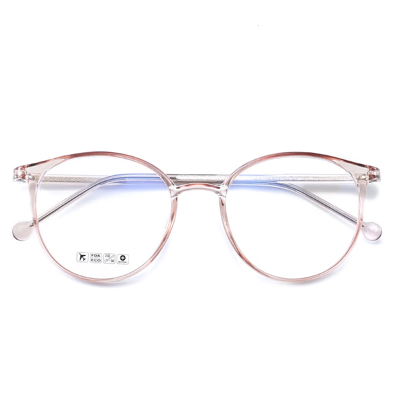 Gọng kính cận mắt tròn nam nữ VIENDO đổi màu chống ánh sánh xanh màu sắc thời trang (có thể cắt cận thị ống kính)