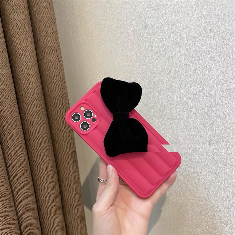 Ốp Điện Thoại Mềm Hình Cột Hoa Hồng Và Nơ Đen Cho Iphone 12 pro max 11 pro max xs max xr x