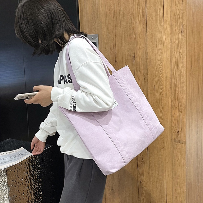 IELGY TúI đeo vai IELGY vảI canvas màu trơn xinh xắn thời trang cho nữ