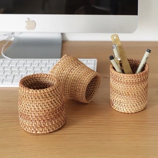 Cốc decor, cốc mây cắm hoa, lọ đựng bút, decor trang trí nhà cửa Mây Tre Đan Thủy