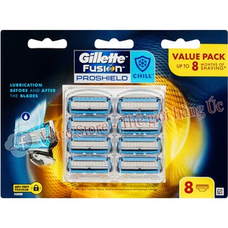 Set 8 Lưỡi Dao Cạo Râu Gillette Úc
