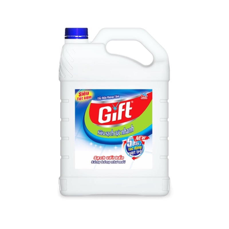 Tẩy nhà tắm toilet/bồn cầu Gift can 3kg8 siêu tiết kiệm tẩy rửa Siêu Sạch nhà tắm toilet bồn cầu luôn sạch mát khử khuan