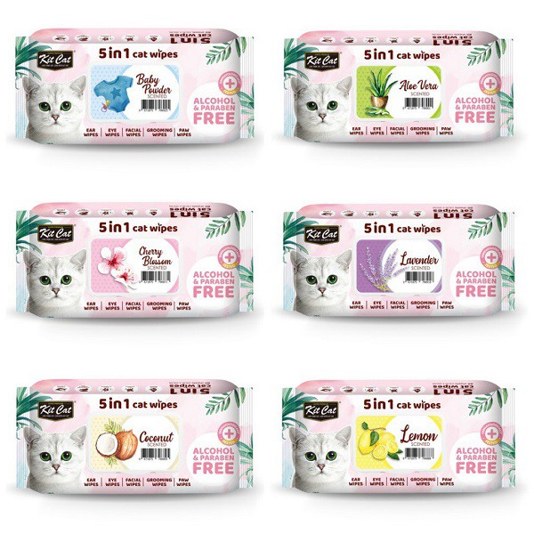 Khăn Ướt Cho Mèo Kitcat Gói 80 Miếng