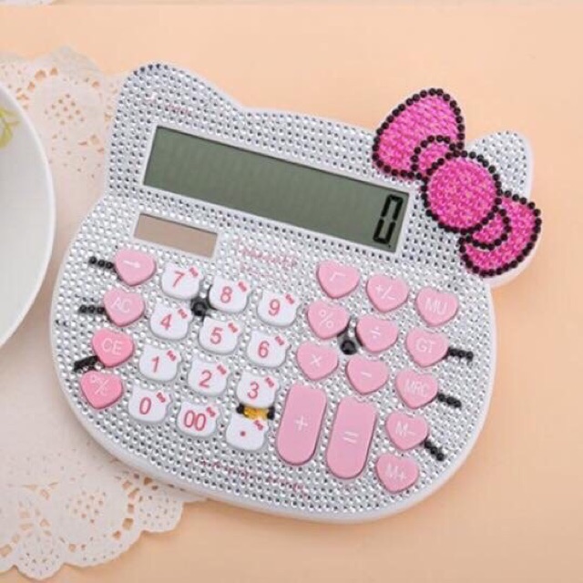 Máy tính hello kitty đính đá dễ thương | BigBuy360 - bigbuy360.vn