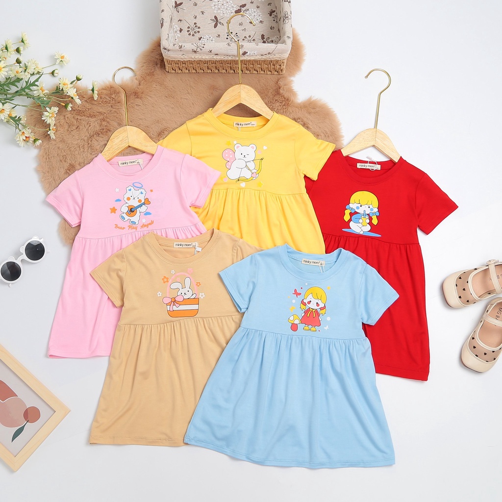 chất thun lạnh VÁY ĐẦM BÉ GÁI ALPHA KIDS SHOP