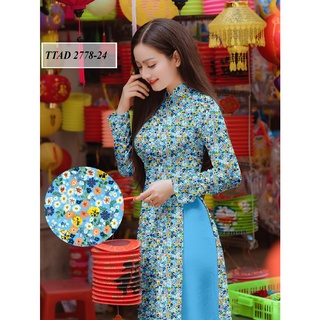 Vải áo dài hoa nhí
