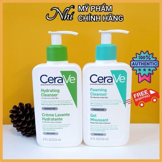 Sữa rửa mặt Cerave bản nội địa Pháp 236ml giúp làm sạch dịu nhẹ cho da