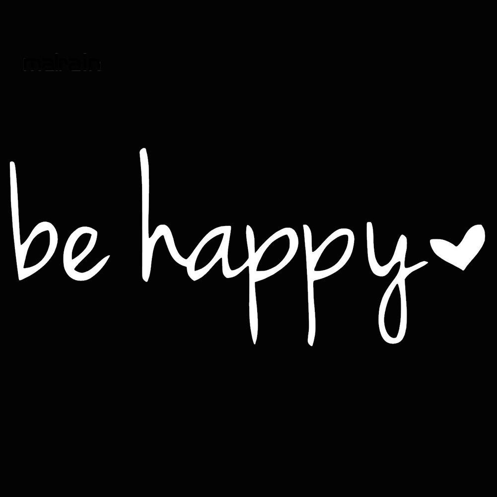 Sticker chữ be happy birthday dán xe hơi