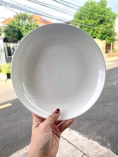 Bộ 3 dĩa sứ trắng sâu lòng 9in. Hàng KM Surf