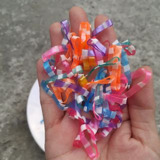  500g thun cột tóc sọc màu (được chọn màu)