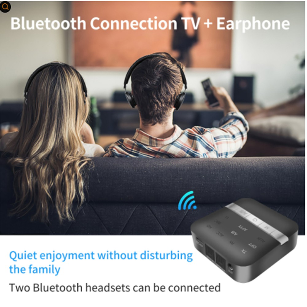 Bộ thu phát bluetooth 5.0 TX200 hỗ trợ âm thanh hifi, cổng quang, aux 3.5mm hỗ trợ aptx HD