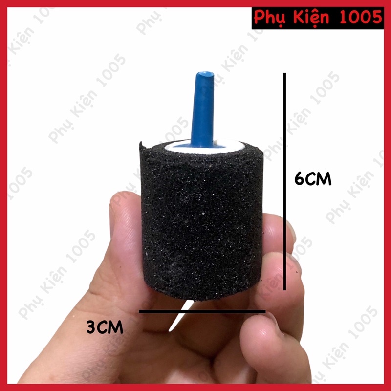 Cục Đá Sủi Oxy Đen Mịn 6x3CM - Đá Sủi Oxi Loại Tốt