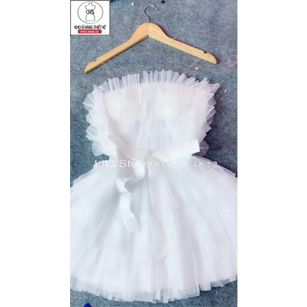 Đầm cúp tầng dúm cực xinh kèm ảnh và video 1000% thật