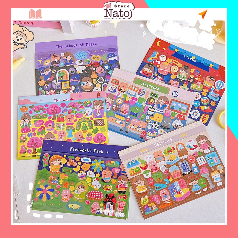 Sticker dán trang trí thủ công chống nước cute dễ thương NATO STK06