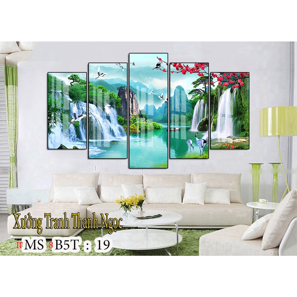 Set 5 tranh treo tường 💥SIÊU ĐẸP💥 bộ tranh treo phòng khách hài hòa, tự nhiên mang lại vẻ sang trọng cho căn phòng | BigBuy360 - bigbuy360.vn